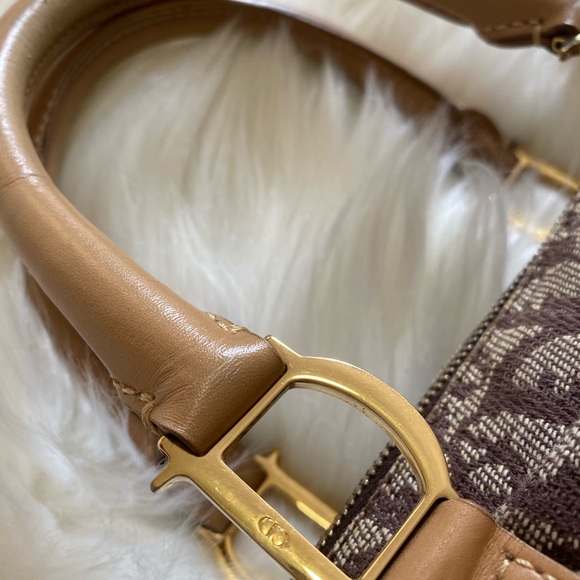 Authentic vintage Dior brown trotter Boston bag - Picture 2 of 12
